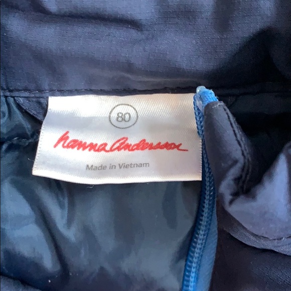 Navy blue Hanna Andersson down jacket - Picture 3 of 6